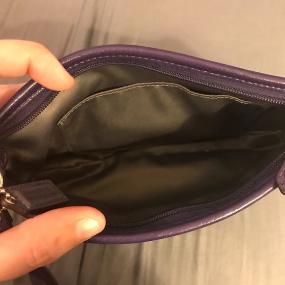 Large Coach Wristlet Purple and Silver C’s - Picture 5 of 5